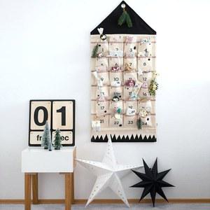 16/24 벽걸이 수납 포켓 현관 캔버스 주방 주머니 정리 소품 아이방 숫자표시