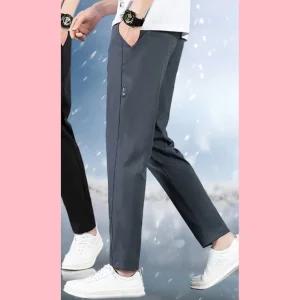 편한 기모바지 스판 남성 밴딩 방한 겨울 정장팬츠 일자바지 빅사이즈 모정장 작업복 남자