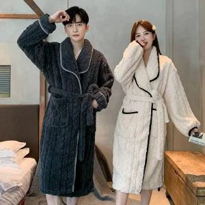 극세사로브 샤워가운 호텔 잠옷 배스 목욕 여성 실내 사우나 겨울 호텔가운 목욕가운