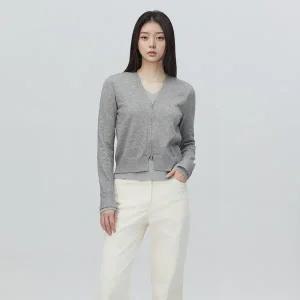 [LAP](센텀시티점)브이넥 지퍼가디건 니트 AR4KHA73