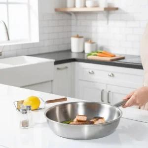 쉐프윈 316 통5중 스테인리스 소테후라이팬 26cm 인덕션겸용 스텐팬