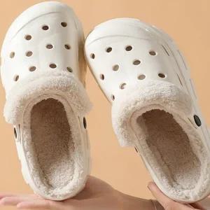 여성 털 슬리퍼 푹신한 키높이 통굽 겨울 털 슬리퍼 방한 실내화 사무실 논슬립 미끄럼 겨울용 방한화
