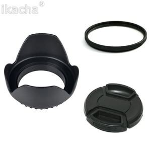 58mm 꽃 렌즈 후드 + UV 필터 Canon 호환 EOS 400D 550D 1100D Nikon 호환 D80 D50 D7000 D3100 DS DSLR 용