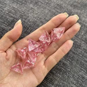 체스 DND RPG MTG 테이블 게임용 4 면 아크릴 주사위 세트 투명한 D4 10 개