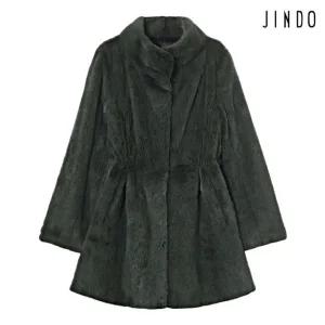 진도 Elfee 스탠드 카라 풀스킨 유색 밍크 코트  (K9W3EC28_)