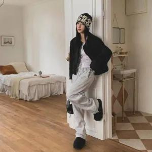 [라일리여성의류] Rly 여모바지 밴딩 슬랙스여성바지 골덴바지 기모 여