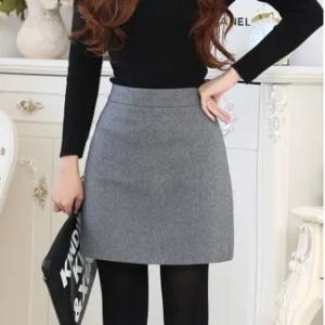 [펀아이템]키밍 겨울 여자 모직 A라인 치마 기본 스커트 모직스커트 겨울모직스커트 A라인스커트 A라인모직