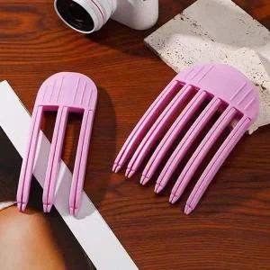 [골드스마일]앞머리 뿌리볼륨 가르마 헤어뽕 집게 빗 핀 2종 가르마볼륨집게