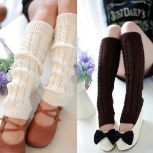 발토시 롱레그워머 겨울방한 꽈배기 니트레그워머 스타킹 겨울다리토시 무릎토시 기모 레그워머 레깅스