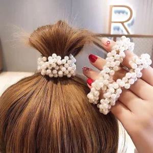 진주 버블 헤어끈 팔찌 비즈 보석 헤어 슈슈