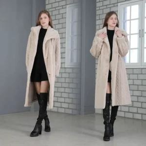 10프리미엄숄카라FAUX FUR 밍크롱코트