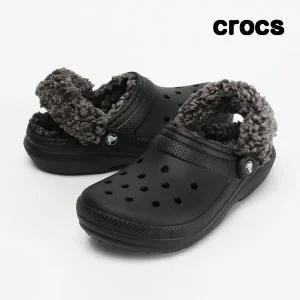 [크록스] 클래식 플리스 라인드 클로그 성인 털슬리퍼 블랙 211396-001