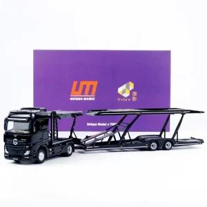 LHD 디스플 자동차 장식D 악트로스 장면 트레일러 무선RC 데커 체중계 더블 선물장난감 모델 컬렉션 1/64