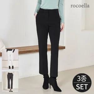 [로코엘라] 크루디 스트레치 밴딩 여성 웜기모 팬츠 3종세트