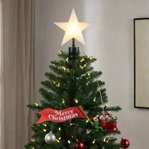 트리 별 장식 회전 팝퍼 소품 꼭대기 산타 비행기 움직이는 크리스마스기차 (트리고정)