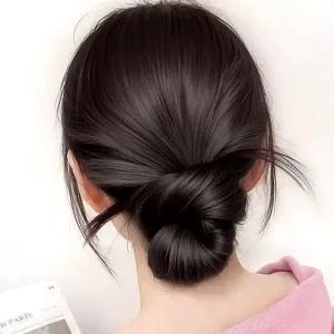 가시번 가발 헤어 집게핀 로우번 똥머리 반묶음 올림 단발 머리 헤어핀