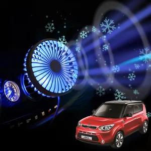 올뉴쏘울 차량용 송풍구 호환 선풍기 시즌3용서큘레이터 카팬 용선풍기 무드등 각도조절 구용 구선풍기 용