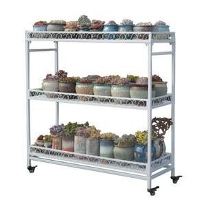 이동식 식물 선반 거치대 진열대 80x40x120CM 인테리어 3단 발코니