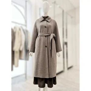 올리브데올리브 울100 벨티드 롱 코트 W5WH155