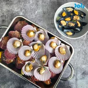 [도리마켓] 당일채취 국내산 가리비 2kg+홍합 2kg 세트 홍합탐 가리비구이