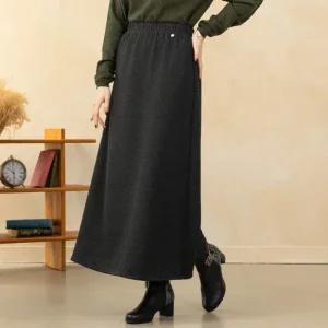 니아 기모 롱스커트  마담 미시 중년 여성 빅사이즈 40대 50대