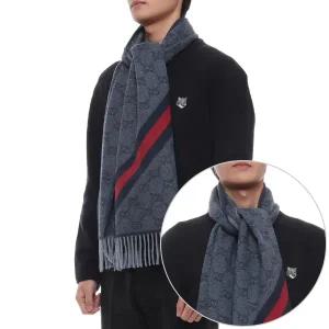 [롯데백화점]구찌 25FW 남성 GG 웹 울 머플러 570603 3G200 4068 M 25F