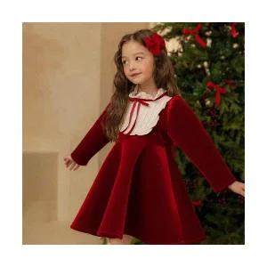 유아 겨울 크리스마스 원피스 소피아드레스 포크칩스