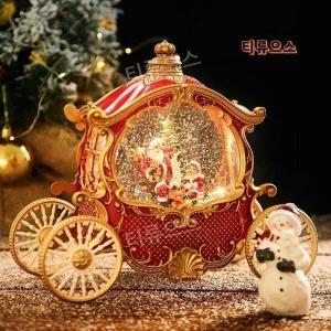 크리스마스 호박 마차 오르골 일본 산타 마을 선물 연말 장식