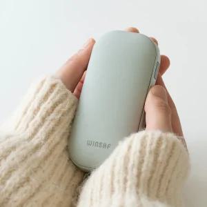 [윈세프] 충전식 손난로 핫팩 휴대용 전기손난로 3단계온도조절 LED표시 USB 충전 보조배터리 WH01