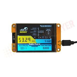 비트코인즈 너드 마이너 V2 2.8인치 ESP32 스마트 터치 디스플레이 BTC 솔로 350KH/S Win 3.125