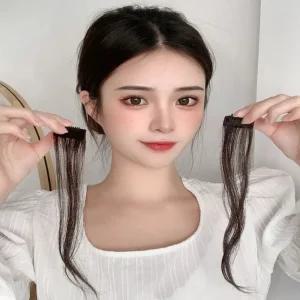 (빠른배송) 여자 인모 부분 패션 붙임머리 여자가발 s자 앞머리가발 헤어피스 부분가발 패션가발