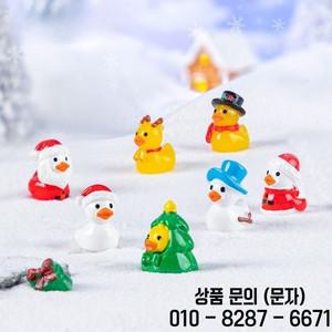 35pcs 수지 미니 크리스마스 오리 인형 장식품 동물 정원 공예 작은 풍경 Decora