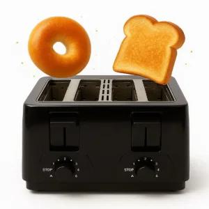 와이드 4구 식빵굽기 토스트기 주방 부엌 빵집 6단조절 팝업토스터기 샌드위치만들기 예쁜디자인 집들이