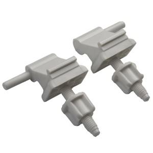 1쌍 변기 힌지 볼트 나사 고정 피팅 흰색 플라스틱 화장실 뚜껑 교체 부품 욕실