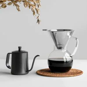 핸드 드립 세트 스테인레스 드리퍼 필터 커피 드립 세트 서버 홈카페 주전자 종이 포트 유리 미니