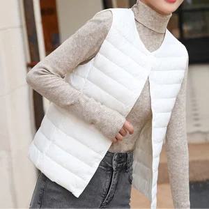 (무료배송) 오리털 덕다운 경량 패딩 조끼 여성 어린이 가을 겨울