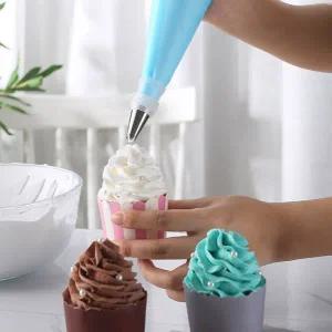 케이크 깍지 재사용 생크림 데코레이션 베이킹 짤주머니 6종 스텐 세트 만들기 제과 도구 장식