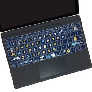 마이크로소프트 서피스 프로 7/6/5용 산포린 키보드 커버 스킨, 빅 레터 디자인의 실리콘 프로텍터, 미국 레이아웃, 고양이