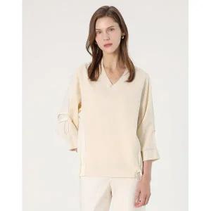 [하프클럽/레노마레이디]브이넥 볼륨 니트-CC32KP050