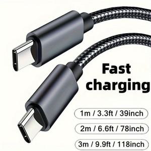 60W 급속 충전기 유형 C - 유형 C 1M 2M 3M 케이블 PD 고속 충전기 데이터 케이블