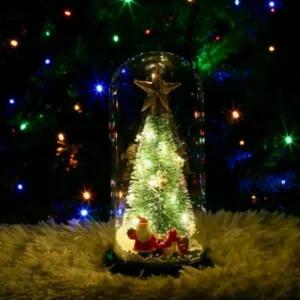 유리돔 트리 장식 크리스마스 미니 인테리어 led 유리돔 무드등 탁상용 트리데코 홈데코 테이블 선물