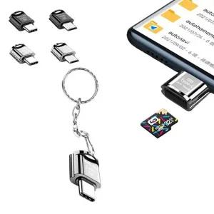 마이크로 sd 리더기 초고속 멀티 스마트폰 c 타입 카드 리더기 태블릿 미니 휴대용 젠더