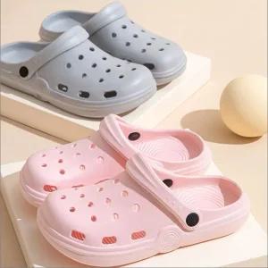 EVA 경량 크록 샌달 샌들 슬리퍼 스트랩밴딩 논슬립 미끄럼방지 여름 사무실 거실 휴가 피서