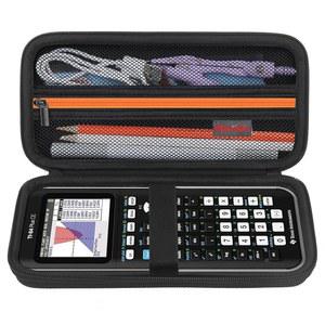 텍사스 인스트루먼트용 엘론보 휴대용 케이스 TI-84 플러스 CE/TI-84 플러스/TI-83 CE 컬러 그래프 계산기, 여분의 메시 포켓이 충전 케이블 충전기 매뉴얼, 블랙