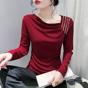 댄스 스포츠 여성 상의 라틴 긴팔 반팔 댄스복 셔링 사교 모던