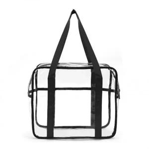 토트백 블랙 투명 비치백 컬러팝 가방 방수 물놀이 버킷백