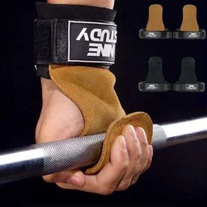 장갑 소가죽 헬스 스트랩 논슬립 웨이트 데드리프트 손목 보호 스트랩 트레이닝 남자 미끄럼 철봉 바벨