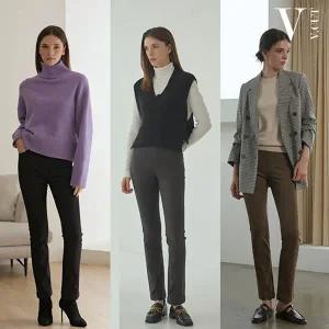 [하프클럽/브이컷]브이컷(V.CUT) 여성 기모 날씬 팬츠 3종