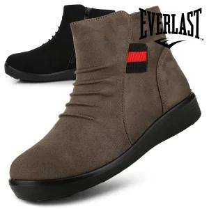 [에버라스트] 여성 방한 앵글부츠 털안감 지퍼부츠 발수코팅 3.5cm 굽 겨울신발