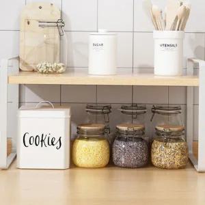 미니 선반 수납용 2단 화이트 다용도 선반 정리대 식탁 조리대 싱크대 상부장 주방 책상 철제 렌지 욕실